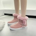 thumbnail image 2 of Rrunsv Women Ladies Snow Boots Mid-Calf Winter Shoes Thickened Plush Warm Shoes with Anti-slip Rubber Base Ankle Boots Pink,8.5, 2 of 7
