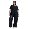 thumbnail image 3 of ELOQUII Women's Plus Size Pleated Hem Top, 3 of 3