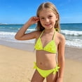 thumbnail image 2 of Bathing Suits for Zipper Long Sleeve 1 Piece Rash Guard Rash Guard Ruffle Swimwear Summer Outdoor Tops Yellow 7-8Y, 2 of 7