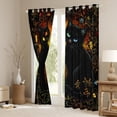 thumbnail image 3 of Manfei Cartoon Cat Kitten Black Out Curtains for Kids, Mystic Bohemian Animal Curtains Pack of 2 (42x63 Each), Tribal Western Damask Bedroom Curtains, Curtains and Drapes Decor, 3 of 6