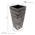 thumbnail image 4 of Sunnydaze Hyacinth Outdoor Poly-Wicker Tall Planters - 2pk - 11" - Fog, 4 of 6