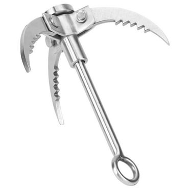 Srliya 3 Claws Folding Hook Outdoor Survival Stainless Steel Rock Climbing Grappling Hook