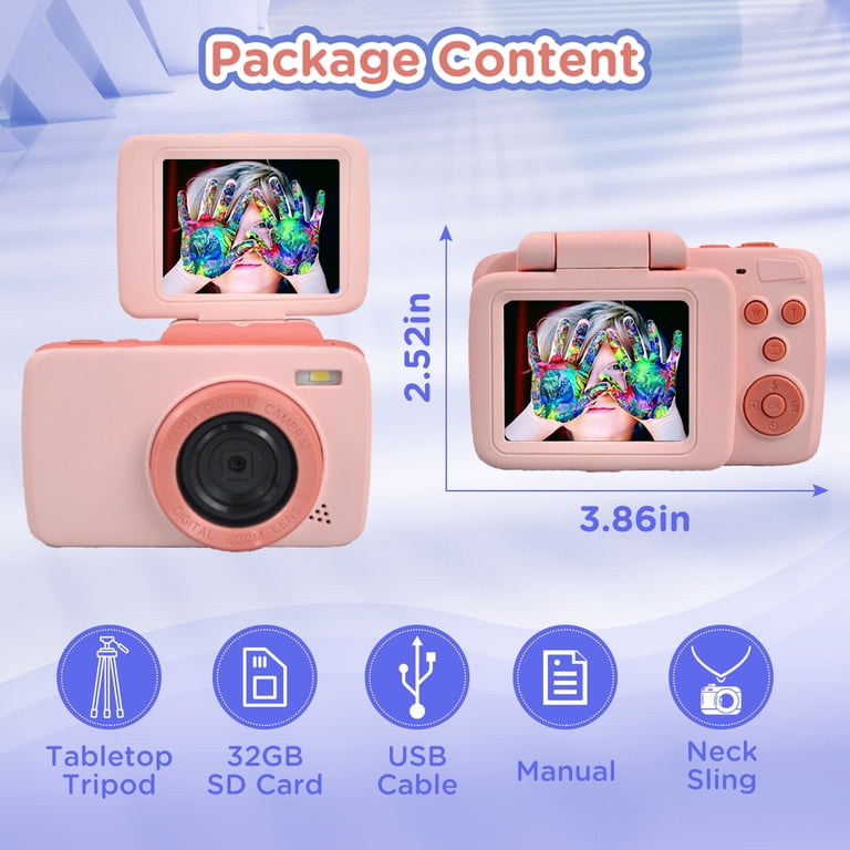 Zicor Appareil photo à impression instantanée pour enfants de 3 à 12 ans, appareil photo numérique HD à impression instantanée pour garçons et filles Zicor Appareil photo à impression instantanée pour enfants de 3 à 12 ans, appareil photo numérique HD à impression instantanée pour garçons et filles
