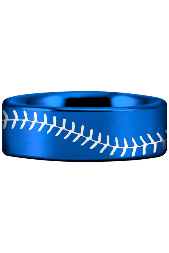 Tungsten Baseball Stitch Ring