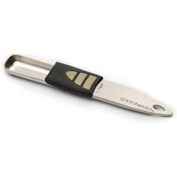 KitchenArt 50010 Pro Adjust-A-Teaspoon, Satin, Black, 6 x 1 x 0.5 inches