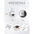 thumbnail image 6 of Dorunmo Graduation Gift for Her Class of 2025 Graduation Necklace 925 Sterling Silver April Birthstone Bachelor Cap Pendant High School College Graduation Jewelry for Women, 6 of 6