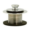 thumbnail image 4 of Westbrass Twist & Close Bathtub Drain with Universal Adaptor and No-Hole Overflow, Polished Nickel, 4 of 9