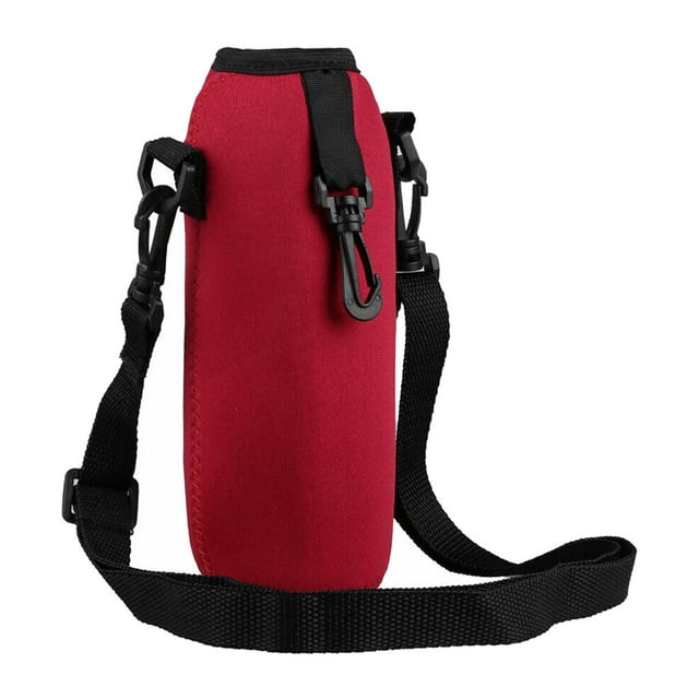 Housse Isolante en Néoprène pour Porte-Bouteille d'Eau avec Sangle Réglable Rouge