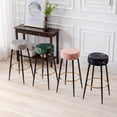 thumbnail image 6 of Duhome Elegant Lifestyle Modern Round Velvet Bronzing Upholstered Bar Stools Set of 2  Black, 6 of 6