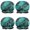 Green and Gold, variant on Shower Caps,Teal and Gold Marble Flow Lines Pattern Waterproof Shower Cap for Women 4 Pieces,Double Reusable Hair Cover for Shower PEVA Elastic Stretch Hem