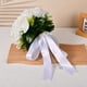 thumbnail image 4 of Ramo de Novia Blanco con Diamantes, Cinta de Rosas, Cinta de Boda, 4 of 7