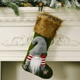 thumbnail image 1 of Fiudx Calcetín Navideño de Muñeco Sin Rostro de Rodolfo, Adorno Navideño con Papá Noel y Muñeco de Nieve, Diseño de Bolsa de Dulces Roja y Blanca, Decoración para Árbol de Navidad, para Colgar En La, 1 of 3