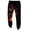 Black, variant on Men's Elastic Waist Drawstring Sweatpants Printed Athletic Jogging Comfy Soft Stylish Casual Trousers Dark Green XL
