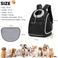 thumbnail image 3 of Negro: mochila para perros, portátil, cómoda y transpirable para perros pequeños, cachorros, gatos, mascotas, viajes, senderismo, camping, mochilas de transporte Mochilas, 3 of 5