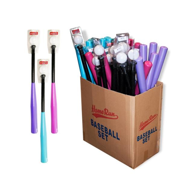 Plastic Baseball Bat and Ball Set Display