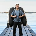 thumbnail image 2 of DENEST Inflatable Fishing Boat with Adjustable Backrest and Pump, 286.6 lbs Capacity, 2 of 22