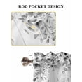 thumbnail image 7 of Gray Eucalyptus Coastal Half Window Curtains 24 Inches Long, Beach Starfish Shells Window Treatment Curtain Drapes, Short Curtains Tiers for Kitchen Over Sink, 27.5"x24", 2 Panels, 7 of 7