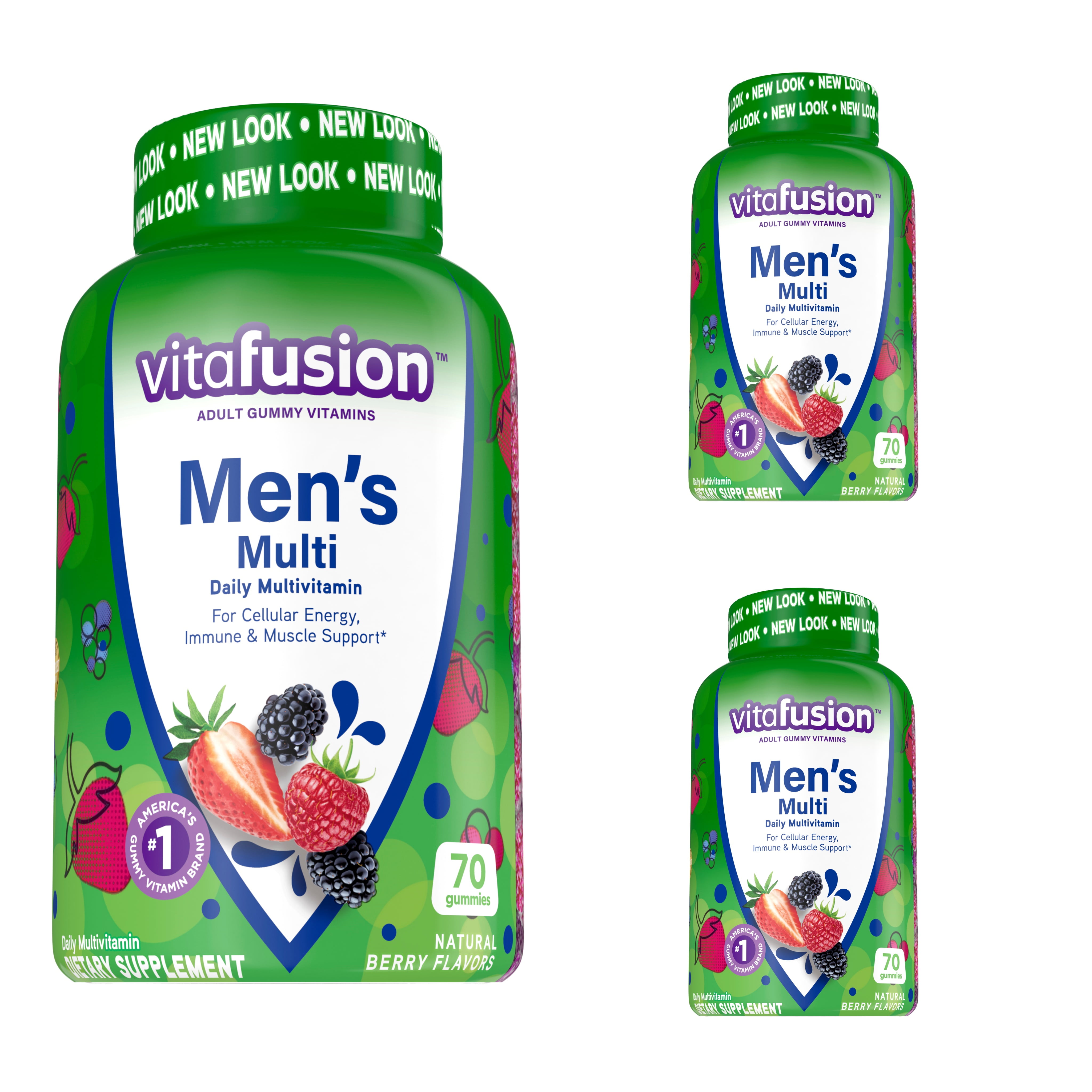 3 Pack - Vitafusion Men's Daily Multivitamin Gummy 70 Each