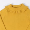 thumbnail image 7 of Gubotare Toddler Sweater Baby Girls Knit Sweater Ruffle Long Sleeve Crewneck Sweaters Toddler Solid Color Pullover Kid Tops Size 4T 5T (Yellow,4-5 Years), 7 of 7