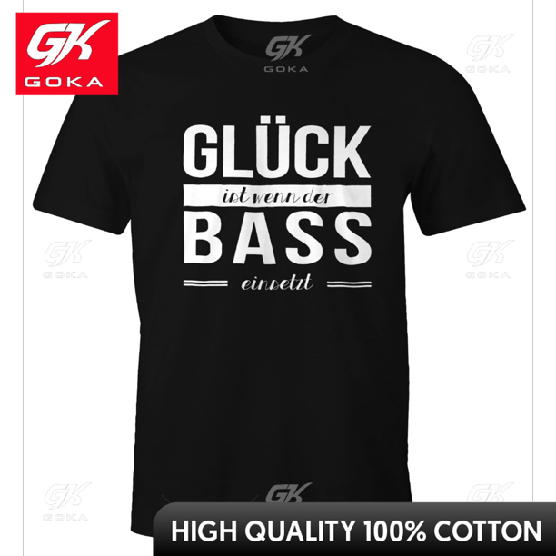 Camisetas con gráficos de Glück Ist Wenn Der Bass ropa para hombre camisetas y camisetas de algodón para mujer Camiseta estampada Y2K ropa bonita y divertida