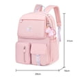 thumbnail image 2 of Bolsa Mochila ligera Hit Color Middle School Kid Girl Book Mochila con colgante JShteea Para Estrenar, 2 of 8