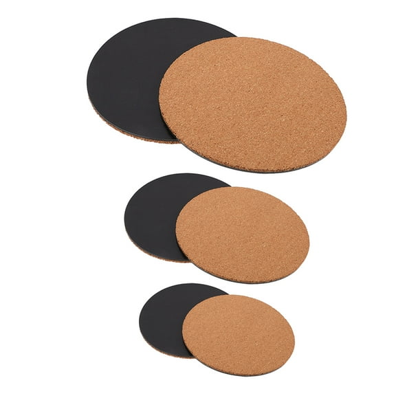 Raindrops Heat Resistant Cork Mats for Plants Nonslip Design Brown Plastic Cork 6Pcs