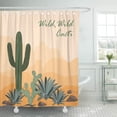 thumbnail image 1 of Cortina de Ducha ABPHQTO cactus del oeste Azul Opuntia y Agave 160x180 cm, 1 of 1
