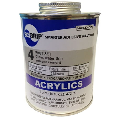 Weld-On 4 Acrylic Adhesive - Pint (Best Adhesive For Acrylic)