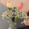 thumbnail image 2 of Yoyauz Women's Gold Crown Crystal Princess Tiara Crystal Queen's Crown Wedding, Bridal Hair Ornament Birthday Prom, Beauty Pageant Party  Barmitzvah Rite of Passage, Photo Props, 2 of 7