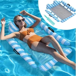 Pack De 2 Hamacas De Agua Inflables 4 En 1 | Colchoneta Para Piscina Y Playa | PVC Resistente Con Malla Transpirable | Ligera Y Portátil
