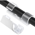thumbnail image 1 of Paquete de 100 bridas adhesivas para cables, bridas autoadhesivas para cables, bridas para TV/coche/PC/oficina/hogar, transparente JM, 1 of 5