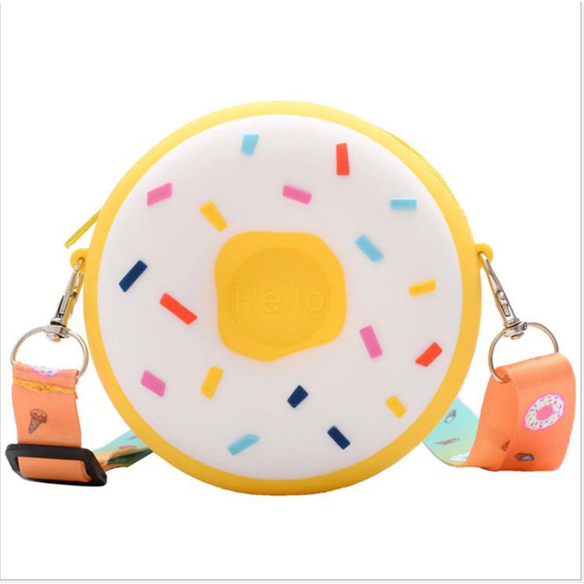 Little Girls Donut Crossbody Bag Kids Toddler Rainbow Purse Handbags Shoulder Bag Holiday Travel Mini Cute Messenger Bag 