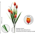 thumbnail image 6 of Morttic 8 Pcs Tulips Artificial Flowers for Outdoors, Fake Plants Faux Plastic Silk Floral Arrangement for Home Indoor Outside Table Vase Garden Spring Decor, 6 of 6