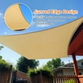 thumbnail image 4 of 6'X8' sand-colored HDPE sunshade sail, 4 of 6
