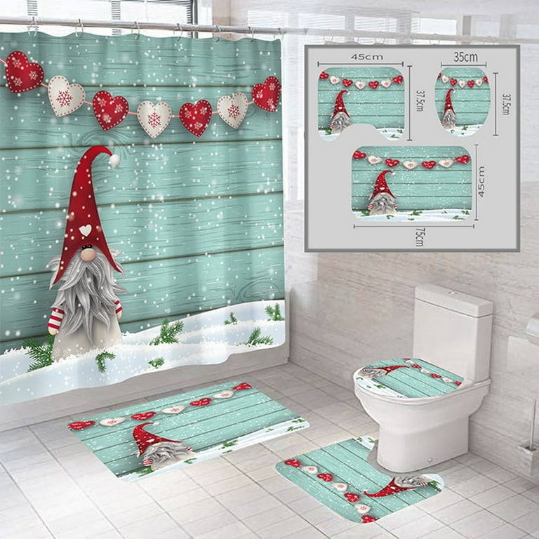 Christmas Bathroom Accessory Sets of 4, Christmas Bathroom Decor
