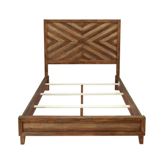 Origins by Alpine Trinidad Queen Wood Bed in Toffee (Brown)
