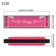 thumbnail image 3 of IRIN 10-Hole Harmonica Key of C 20-Tone Musical Gift with Storage Case for Beginner Student, 3 of 5