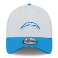 thumbnail image 2 of Men's New Era  White/Powder Blue Los Angeles Chargers 2025 NFL Training Camp 39THIRTY Flex Hat, 2 of 5