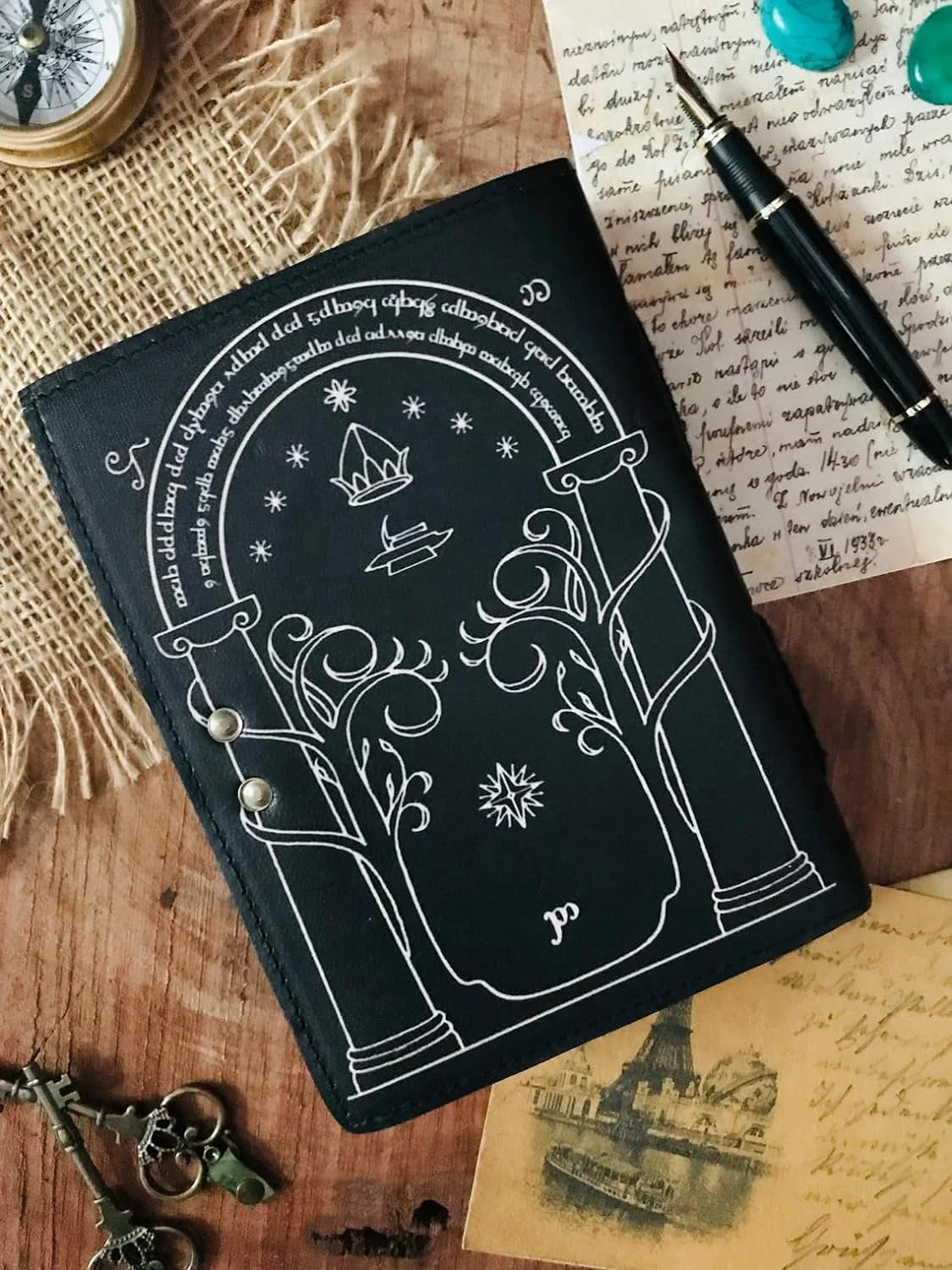 Lord Of The Rings Book Gifts Jrr Tolkien Set Decor Hardcover Books Hobbit Merch Bookends Gift Lotr Ring Journal Leather Bound Merchandise Illustrated Edition Notebook