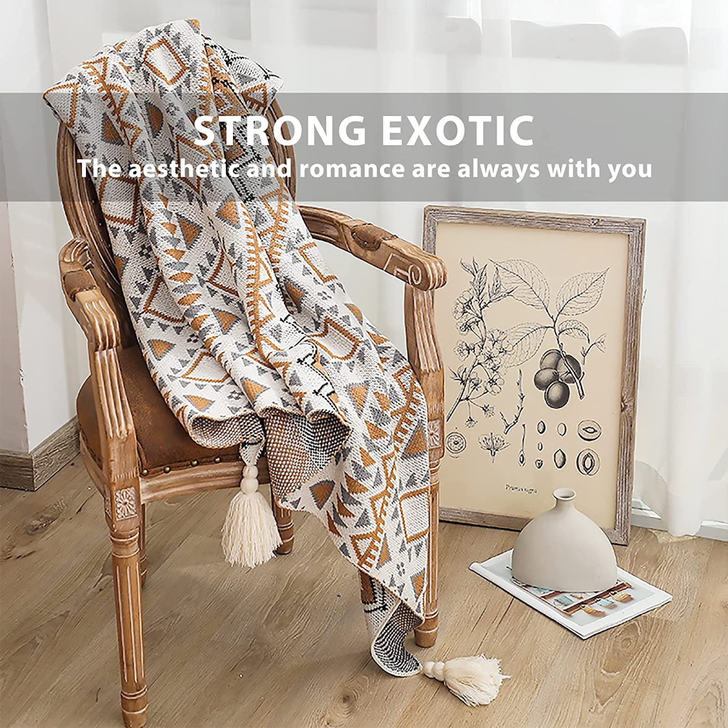 170x130cm Tassel Knitted Blanket Vintage Bohemia Ethnic Style Geometric Pattern Sofa Cover Warm Throw Rug Soft Blanket Sofa Throw Bedspread Bed Throws Walmart