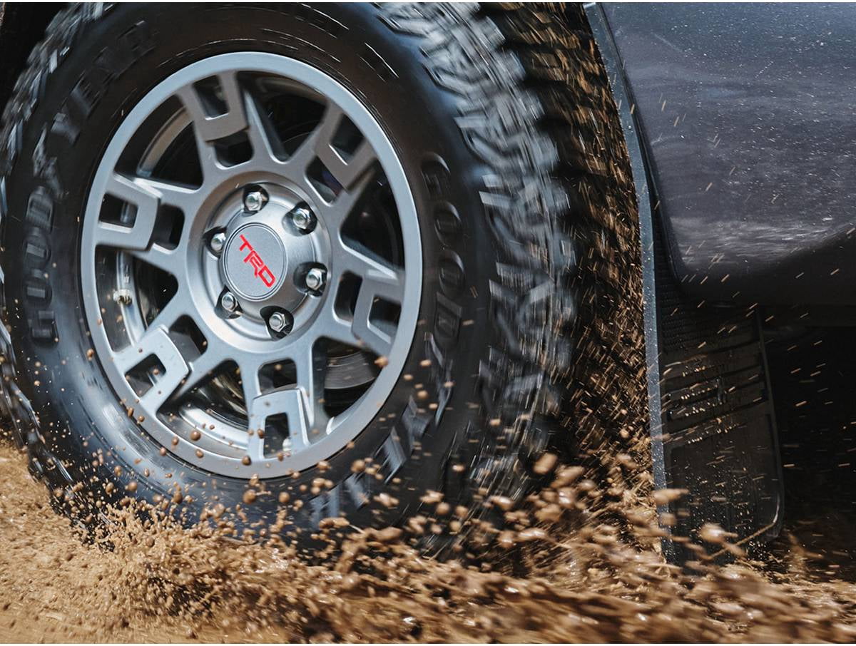 Husky Liners 55101 Rear MudDog Mud Flaps with Brushed Stainless Steel Weights