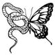 thumbnail image 2 of Decoración de pared de metal con forma de mariposa, obra de arte para exhibir, decoración del hogar, escultura de pared decorativa colgante para baño, Con serpiente, 2 of 8