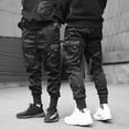 thumbnail image 4 of Pantalones de correr informales para hombre, ropa de calle, pantalones Cargo con múltiples bolsillos, pantalones de chándal para gimnasio y Fitness, moda fina, 2020, 4 of 5