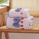 thumbnail image 4 of Juego de 2 toallas de baño extragrandes | Toallas de microfibra absorbentes y supersuaves | Tamaños extragrandes: 140 x 70 cm y 75 x 35 cm | Toallas de baño duraderas que no forman bolitas para hote, 4 of 5