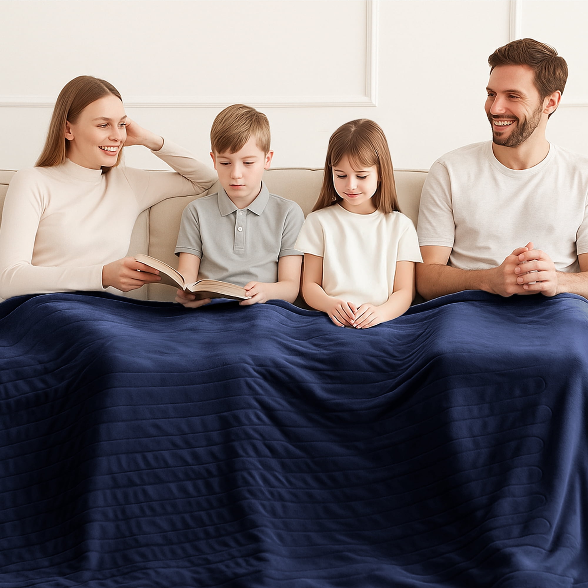 Heated Electric Blanket Queen Size 84"x90" – 10 Heat Levels, 10-Hour Auto Shut-Off, Dual Controllers, Soft Flannel, Overheat Protection, ETL & FCC Certified, Machine Washable