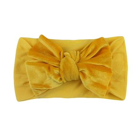

Dpytoraw Baby Solid Headwear Girls Accessories Bow Kids Velvet Hair Headband Band Baby Care Size One Size