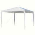 thumbnail image 3 of Heavy Duty 10'x10' Outdoor Canopy Tent - White Party Wedding Gazebo, 4/3 Walls Optional, Magnetic Closure - Durable Frame for Backyard, Garden, Events, Camping, 3 of 8