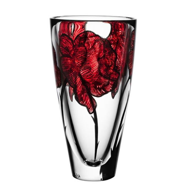 Kosta Boda 7041006 Vase à Tatouage - Rouge
