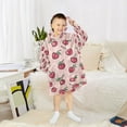 thumbnail image 6 of FORMRS Wearable Blanket Hoodie with Sleeves for Kids Cozy Flannel Sweatshirt, Cherries Pattern, 6 of 7