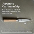 thumbnail image 2 of Shun Classic Blonde 3.5" Paring Knife, VG-MAX Core with Damascus Stainless Steel Cladding, Pakkawood Handle, Fruit and Vegetable Knife, 2 of 7